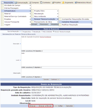SIPAC-Infraestrutura-194CadastrarRequisicaoParecerTecnico.png